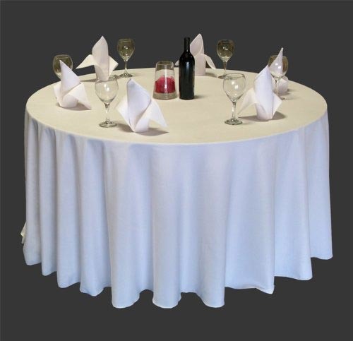 Hotel Wedding Table Cloth Cover Round Polyester Tablecloth