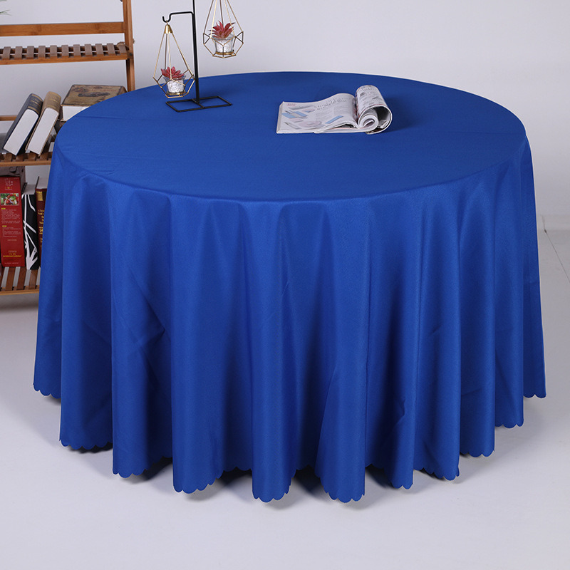 Cheapest Polyester Hotel Restaurant Round Table Cover Plain Color Table Cloth